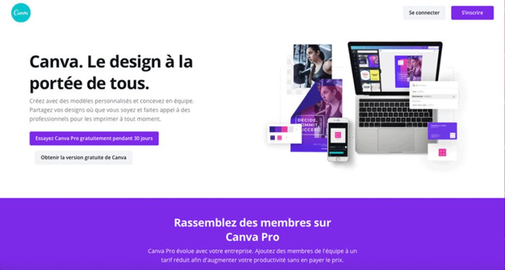 illustration canva concepteur logiciel web site design