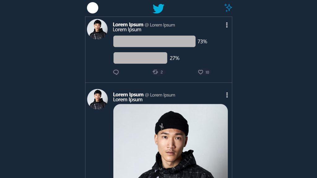 twitter post sondage