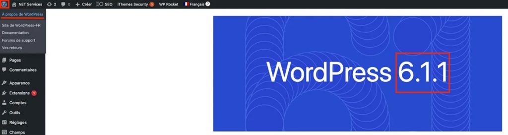 connaitre version wordpress