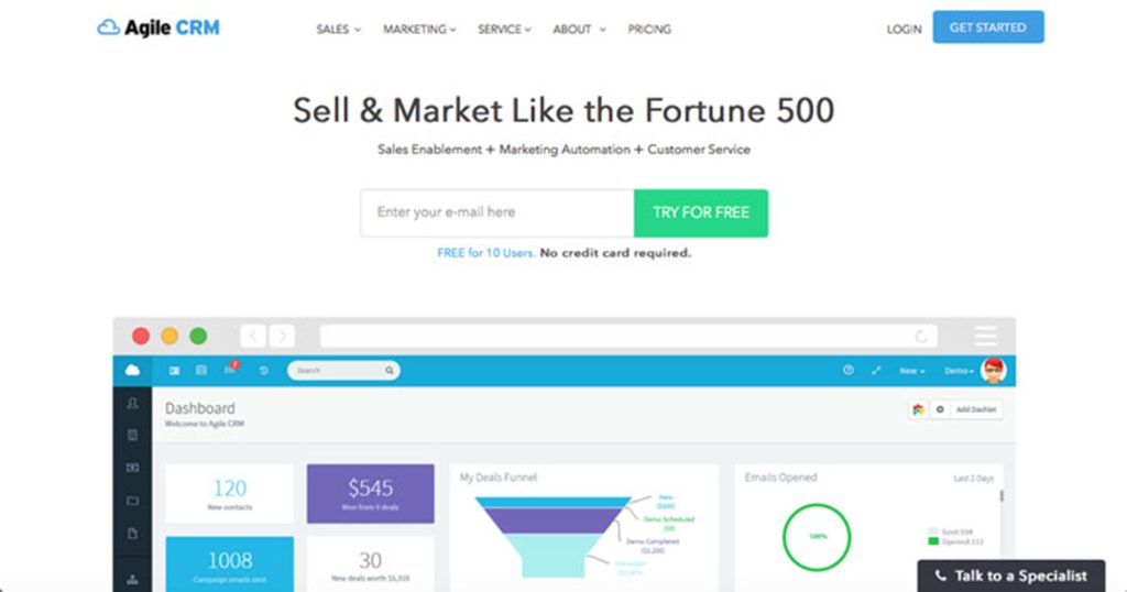 illustration agile crm landing page web site design