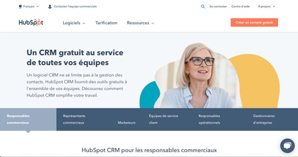 illustration hubspot crm landing page web site design