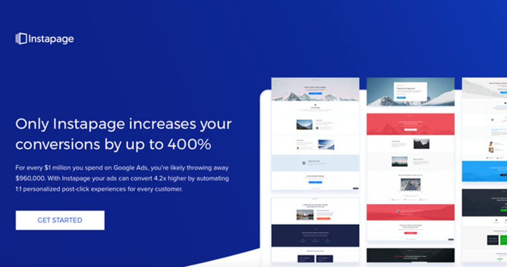 illustration instapage concepteur logiciel web site design