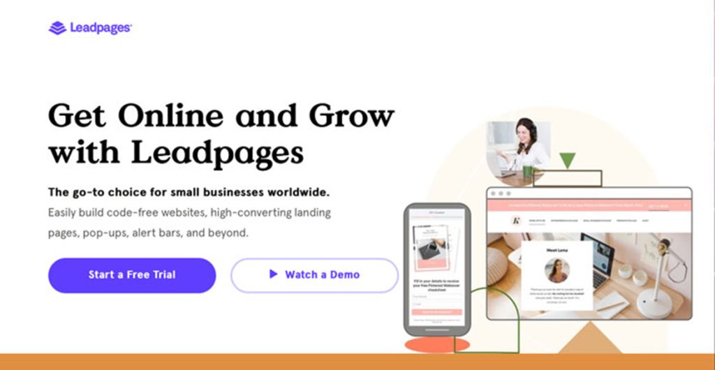 illustration leadpages logiciel concepteur web sites design 1