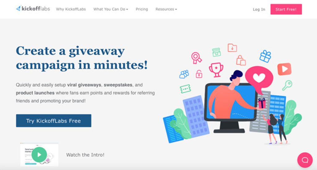 illustration kickofflabs concepteur landing page web site design