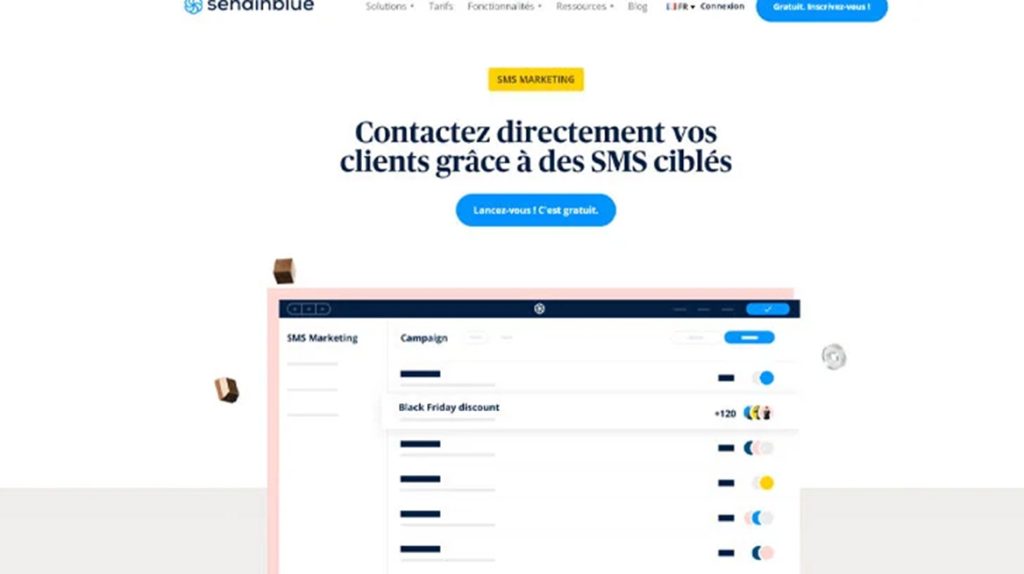 logiciel campagne sms sendinblue 1